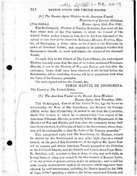 Note of the United States Consul to Buenos Aires protesting asserted jurisdictions over American ...