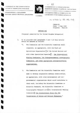 Diplomatic Conference on the Conservation of Antarctic Marine Living Resources (Canberra), Workin...