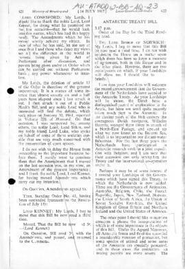 UK Parliamentary Debates, British statement on meaning of "compelling scientific purpose&quo...