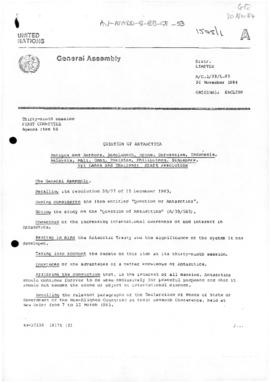 United Nations General Assembly, Question of Antarctica