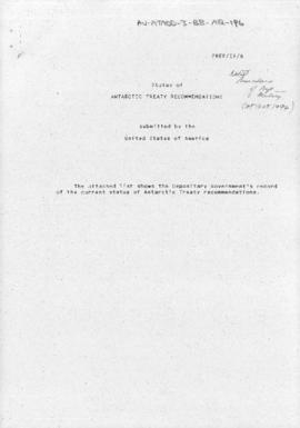 Preparatory meeting for Fifteenth Antarctic Treaty Consultative Meeting, Paris, Information paper...