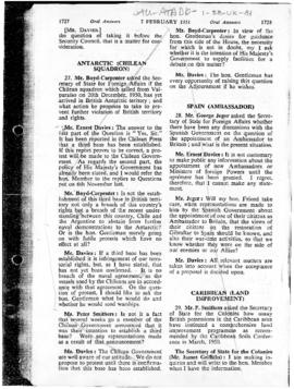 United Kingdom, Parliamentary question and answer concerning the compatibility of Chilean actions...
