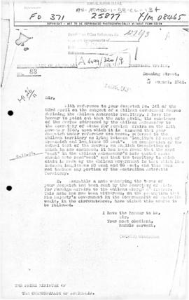 British note to Australia concerning an error in describing the boundaries of Chile's Antarctic c...