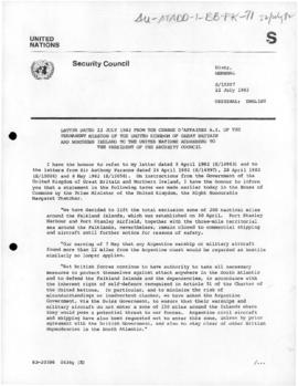 United Nations Security Council and General Assembly, documents concerning the Falklands/Malvinas...
