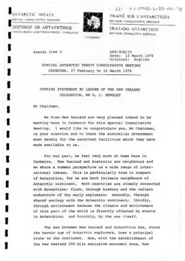Second Special Antarctic Treaty Consultative Meeting, First Session (Canberra), Working paper 19 ...