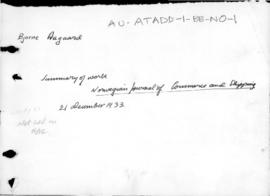 Bjarne Aagaard, summary of work