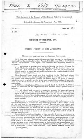 British policy in the Antarctic