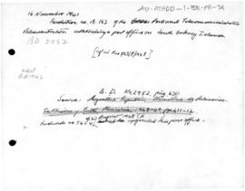 Argentina, Resolution no. 18.163 of the Ports and Telecommunications Administration establishing ...