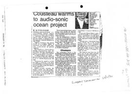 Staples, Peter "Cousteau warms to audio-sonic ocean project' Sunday Tasmanian