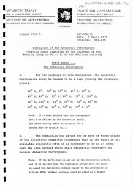 Second Special Antarctic Treaty Consultative Meeting, First Session (Canberra), Working paper 18 ...