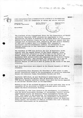 International Union for the Conservation of Nature and Natural Resources, Antarctic resolutions