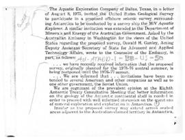 United States letter to Australia concerning the proposed offshore seismic survey by the Aquatic ...