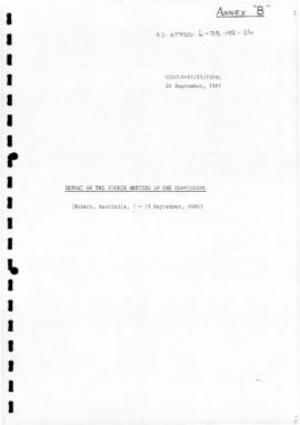 Commission for the Conservation of Antarctic Marine Living Resource "Report of the fourth me...