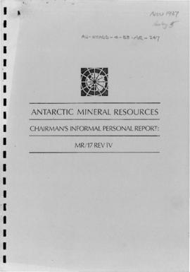 Fourth Special Antarctic Treaty Consultative Meeting, Eleventh session, Wellington "Antarcti...