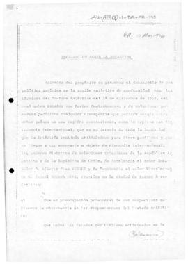 Declaration on Antarctica by Argentina and Chile
