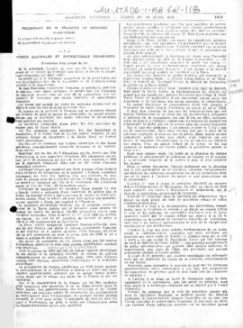 France, Assemblée Nationale, Parliamentary Debates "Terres Australes et Antarctiques Francai...