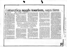 Lopez, Elisabeth "Antarctica needs tourism, says firm" The Age