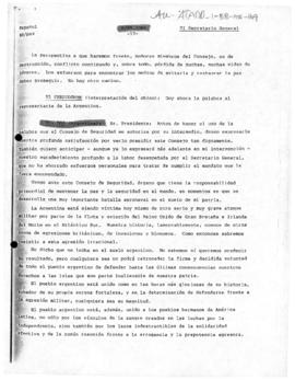 Argentine statement criticising the British exclusion of South Georgia and South Sandwich Islands...