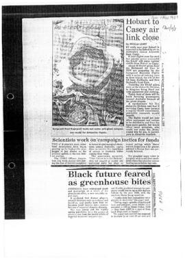 Leary, Angela "Hobart to Casey air link close" The Mercury
