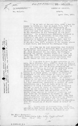 Norwegian note to the United Kingdom setting out in detail the grounds for the Norwegian claim to...