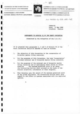 Diplomatic Conference on the Conservation of Antarctic Marine Living Resources (Canberra), Workin...