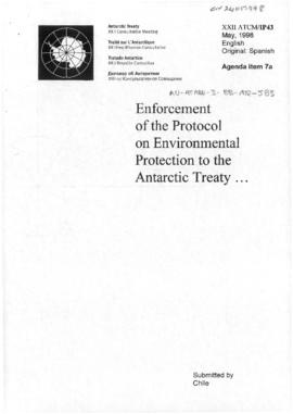 Twenty-second Antarctic Treaty Consultative Meeting (Tromsø) Information paper 43 "Enforceme...