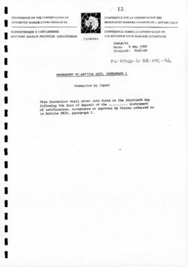 Diplomatic Conference on the Conservation of Antarctic Marine Living Resources (Canberra), Workin...