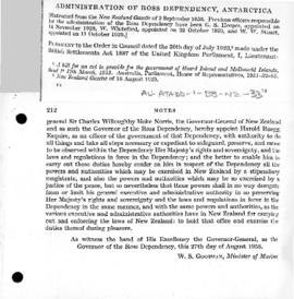Appointment of an Officer of the Government of the Ross Dependency