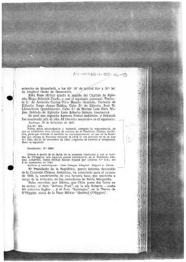 Decree C-1 no. 454 approving resolution no. 3698 establishing a post office at O'Higgins Base