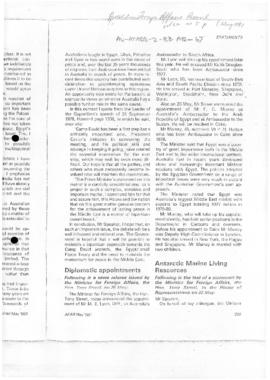 Australia, Minister for Foreign Affairs, "Antarctic Marine Living Resources"