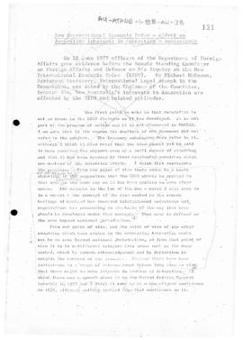 Australia, Statement on the relevance of the new international economic order to Antarctica and t...