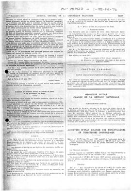 Decree no. 71-711 applying legislation limiting the rights of foreign vessels to fish within 12 n...
