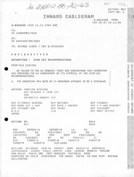 US, Department of State, Notification of approval of Antarctic Treaty meeting recommendations, AT...