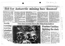 Press article concerning minerals convention and environment protection