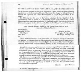 Chilean letter to the International Court of Justice declining to accept the jurisdiction of the ...