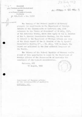 Antarctic Treaty, Report of the Second Formal Session of the Special Consultative Meeting on Anta...