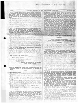 Decree no. 70-988 concerning applications for mining rights