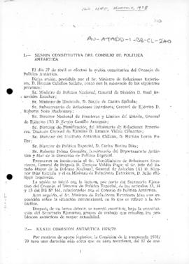 Chile, Report on Antarctic matters for 1978