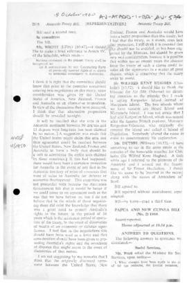 Parliamentary debates, Antarctic Treaty Bill