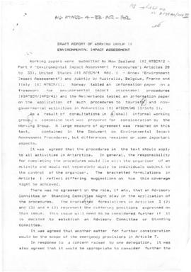 Eleventh Special Antarctic Treaty Consultative Meeting, first session (Viña del Mar), Working Gro...