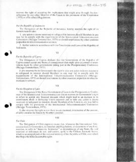 Statements by Argentina, Chile and the United Kingdom concerning Antarctica in the final protocol...