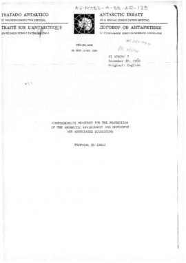 Eleventh Special Antarctic Treaty Consultative Meeting, first session (Viña del Mar), working pap...