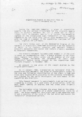 Preparatory meeting for Fifteenth Antarctic Treaty Consultative Meeting, Paris, Information paper...