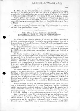 Final Act of the second joint commission established under the Act of Puerto Montt (extract)