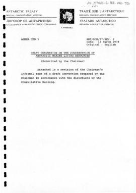 Second Special Antarctic Treaty Consultative Meeting, First Session (Canberra), Working paper 17 ...