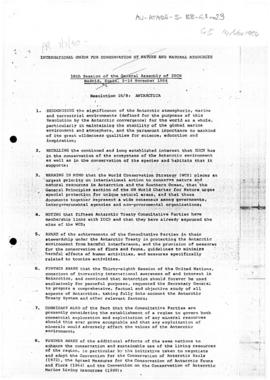 International Union for Conservation of Nature and Natural Resources, 16th Session of the General...