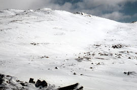 Snow cover on Ben Lomond