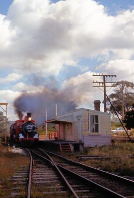 Centenary train steams into Relbia Station