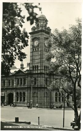 Hobart General Post Office from Franklin Park