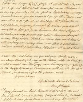 5 Mar 1821 - Ann Johnston to cousin John Meredith